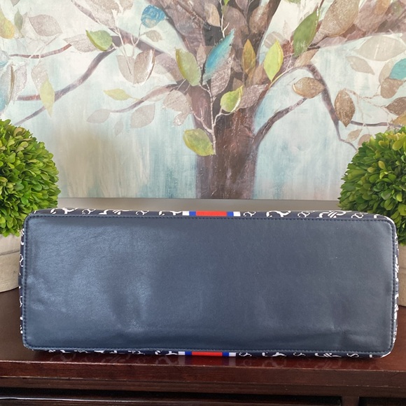 TORY BURCH 💙NAVY💙 GEMINI LINK TOTE BAG 🌟EUC🌟 - Picture 14 of 17